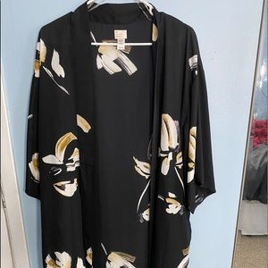 Floral Black Cardigan